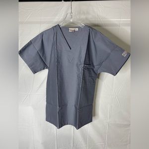 Scrub Zone Unisex Top Vneck Grey(medium)